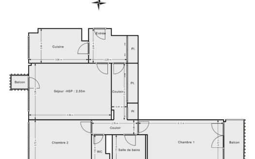 Appartement – 63m² – Paris 12ème